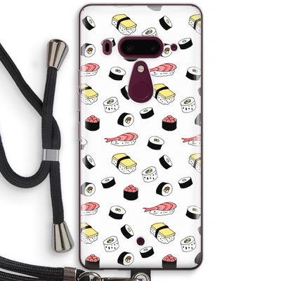 Sushi time: HTC U12+ Transparant Hoesje met koord