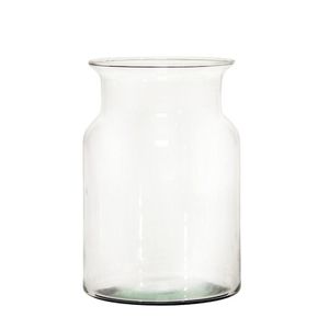 Grote ronde vaas/vazen Cartagena - helder transparant glas - 40 x 19 cm