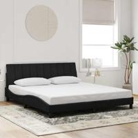 Bedframe zonder matras "Hanko" 180x200 cm fluweel zwart