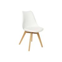 Stoel DKD Home Decor Wit Natuurlijk Polypropyleen beukenhout 48 x 55 x 83 cm