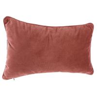 Atmosphera Bank/sierkussens huiskamer Sophia - 30 x 50 cm - Steenrood - polyester - met rits - Sierkussens