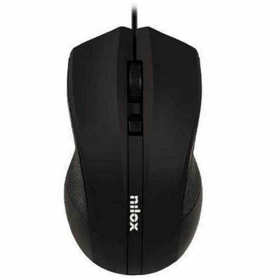 Muis Nilox MOUSB1002 Zwart 1600 dpi
