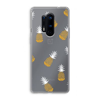 Ananasjes: OnePlus 8 Pro Transparant Hoesje