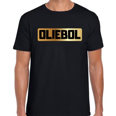 Oliebol fout Oud en Nieuw jaar - t-shirt - zwart - voor heren - Feestkleding