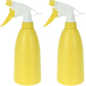 Set van 2x gele plantenspuiten 480 ml