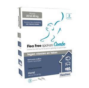 Flea Free Spot-On Combo voor honden 20 - 40 kg 2 pipetten