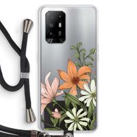Floral bouquet: Oppo A94 5G Transparant Hoesje met koord