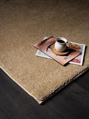 Vloerkleed Montana effen Goud-80 x 150 cm