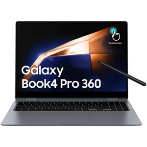 Samsung Galaxy Book4 Pro 360 Intel Core Ultra 7 155H Laptop 40,6 cm (16") Touchscreen WQXGA+ 16 GB LPDDR5x-SDRAM 1 TB SSD Wi-Fi 6E (802.11ax) Windows 11 Home Grijs