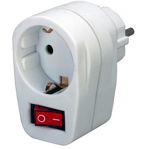 Schakelbare stopcontact adapter 1508070, 1x geaard Stekkerdoos adapter