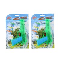 2x Waterpistolen/waterpistool groen van 18 cm kinderspeelgoed