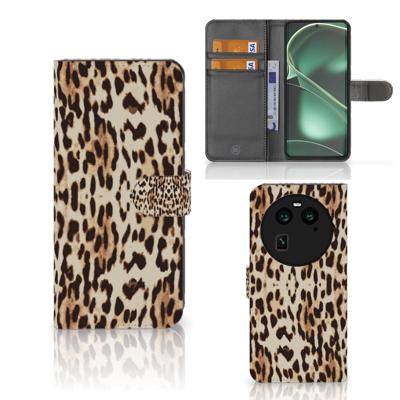 OPPO Find X6 | Telefoonhoesje | Met pasjeshouder | Leopard