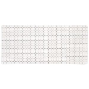 Douche/bad anti-slip mat badkamer - rubber - ivoor wit - 76 x 36 cm - rechthoek