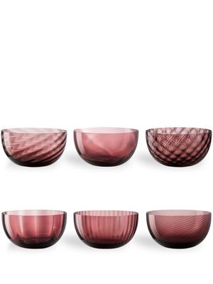 NasonMoretti lot de 6 tasses en verre Idra - Violet