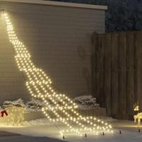 VidaXL Led kerstboom met grondspiesjes warmwit 511 cm metaal