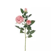 Buitengewoon de Boet - Engelse Roos Tak Oud Roze 64 cm kunstplant - thumbnail