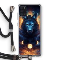 Wolf Dreamcatcher: Samsung Galaxy A21s Transparant Hoesje met koord