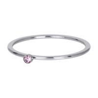 iXXXi Vulring 1 mm Pink 1 Stone Crystal Zilver