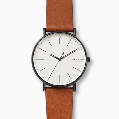Horlogeband Skagen SKW6550 Leder Bruin 22mm