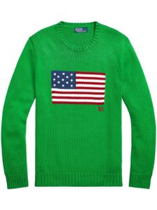 Polo Ralph Lauren pull Boxy Flag en coton - Vert