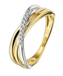 TFT Ring Diamant 0.04ct H SI Bicolor Goud