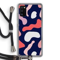 Memphis Shapes Pink: Samsung Galaxy A41 Transparant Hoesje met koord