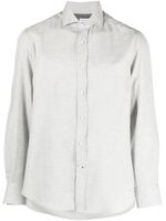 Brunello Cucinelli chemise en coton mélangé à manches longues - Gris - thumbnail