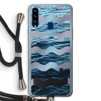 Oceaan: Samsung Galaxy A20s Transparant Hoesje met koord Oceaan: Samsung Galaxy A20s Transparant Hoesje met koord