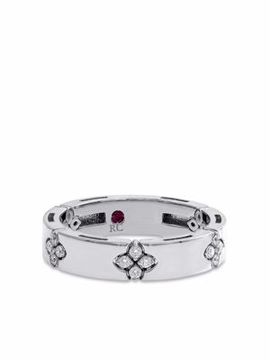 Roberto Coin bague Love in Verona en or blanc 18ct pavée de diamants - Argent