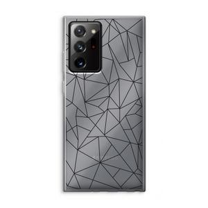 Geometrische lijnen zwart: Samsung Galaxy Note 20 Ultra / Note 20 Ultra 5G Transparant Hoesje