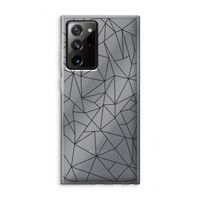 Geometrische lijnen zwart: Samsung Galaxy Note 20 Ultra / Note 20 Ultra 5G Transparant Hoesje