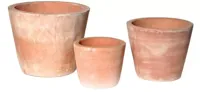 Mcollections bloempot terracotta 23x21 cm whitewash