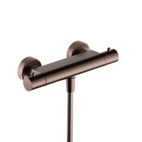 Thermostatische Douchemengkraan Hotbath Ace Met 1/2 Doucheslang Onder aansluiting 26.6 Cm Geborsteld Koper PVD