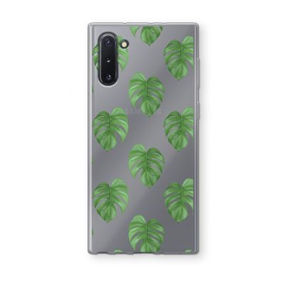 Monstera leaves: Samsung Galaxy Note 10 Transparant Hoesje
