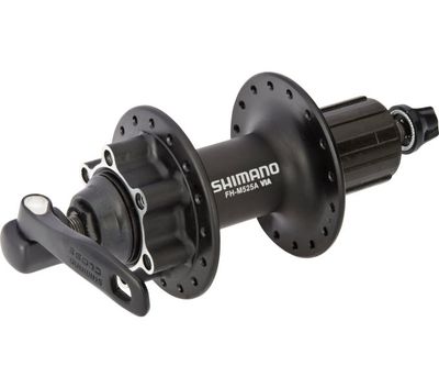 Shimano achternaaf fh-m525 8/9/10 speed 36 gaats 6 bouts remschijfbevestiging zwart