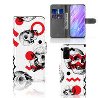 Telefoonhoesje met Naam Samsung Galaxy S20 Skull Red