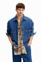 Denim jack met zakken - BLUE - M