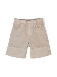 Il Gufo short en coton à ourlets oversize - Tons neutres