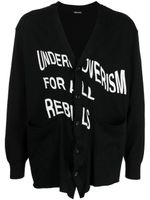 Undercoverism cardigan à logo imprimé - Noir - thumbnail