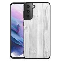 Samsung Galaxy S21 Plus Houten Print Telefoonhoesje White Wood