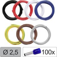 Quadrios 25CW117 Enkele ader LiFY 2.5 mm² Zwart, Rood, Wit, Blauw, Geel-groen, Bruin, Grijs 1 set(s)
