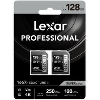 Lexar SDXC Professional 1667x 128GB V60 2-pack Lexar SDXC Professional 1667x 128GB V60 2-pack