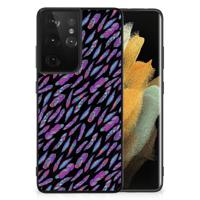 Samsung Galaxy S21 Ultra Back Case Feathers Color