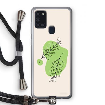 Beleaf in you: Samsung Galaxy A21s Transparant Hoesje met koord