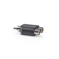 Nedis Subwoofer-Adapter | RCA Male | 2x RCA Female | Zwart | 1 stuks - CAGB24940BK CAGB24940BK - thumbnail