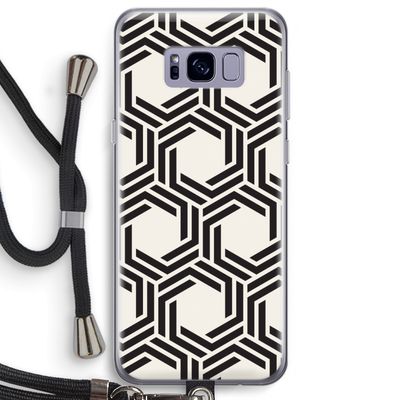 Geometrisch patroon: Samsung Galaxy S8 Plus Transparant Hoesje met koord