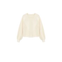 Violeta by Mango gebreide trui met textuur ecru - thumbnail