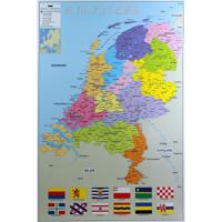 Poster Nederland provincie map kaart - 61 x 91 cm - Topografie