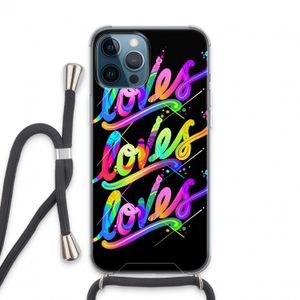 Loves: iPhone 13 Pro Max Transparant Hoesje met koord