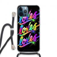 Loves: iPhone 13 Pro Max Transparant Hoesje met koord